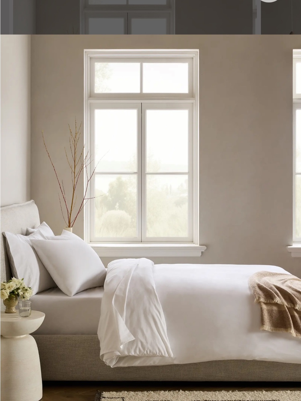 Quince 100% Cotton White Duvet Cover - Crisp White